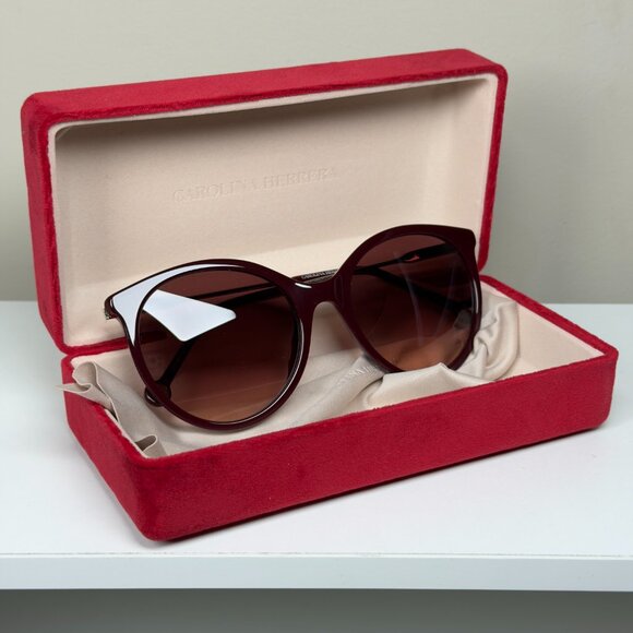 Carolina Herrera CH 0069/S Women’s Burgundy Sunglasses NWOT - Picture 2 of 7